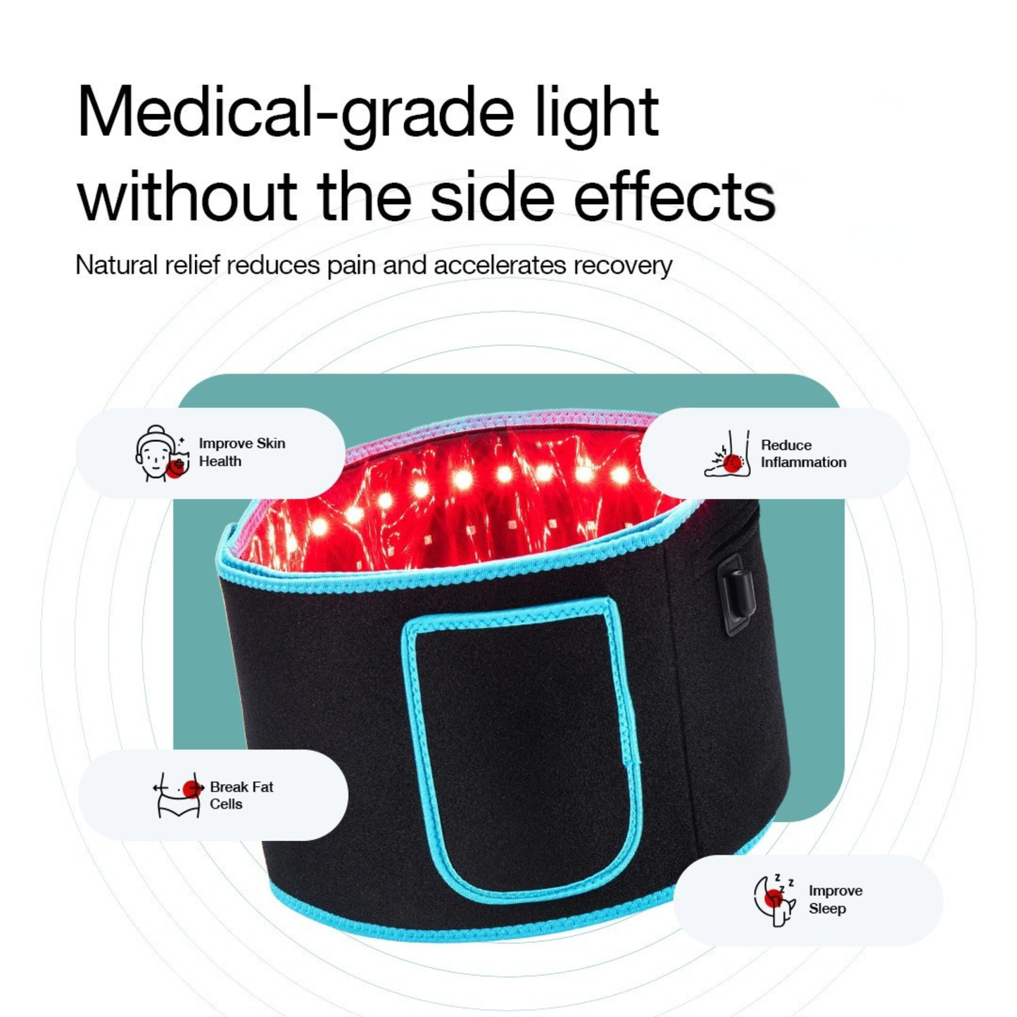 Vyalight Red Light Belt 120 LEDs Adjustable Comfort Wrap