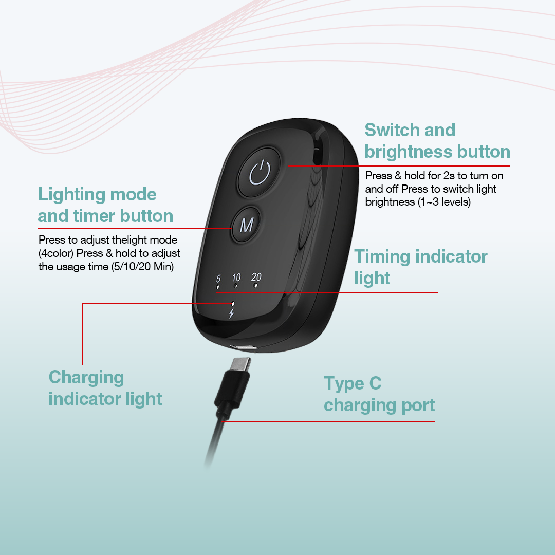 Wireless Red Light Therapy Face Mask