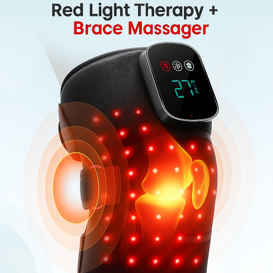 Cordless Infrared Light - Knee Wrap Brace with Massager