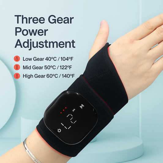 Cordless Infrared Light - Wrist Wrap Brace with Massager