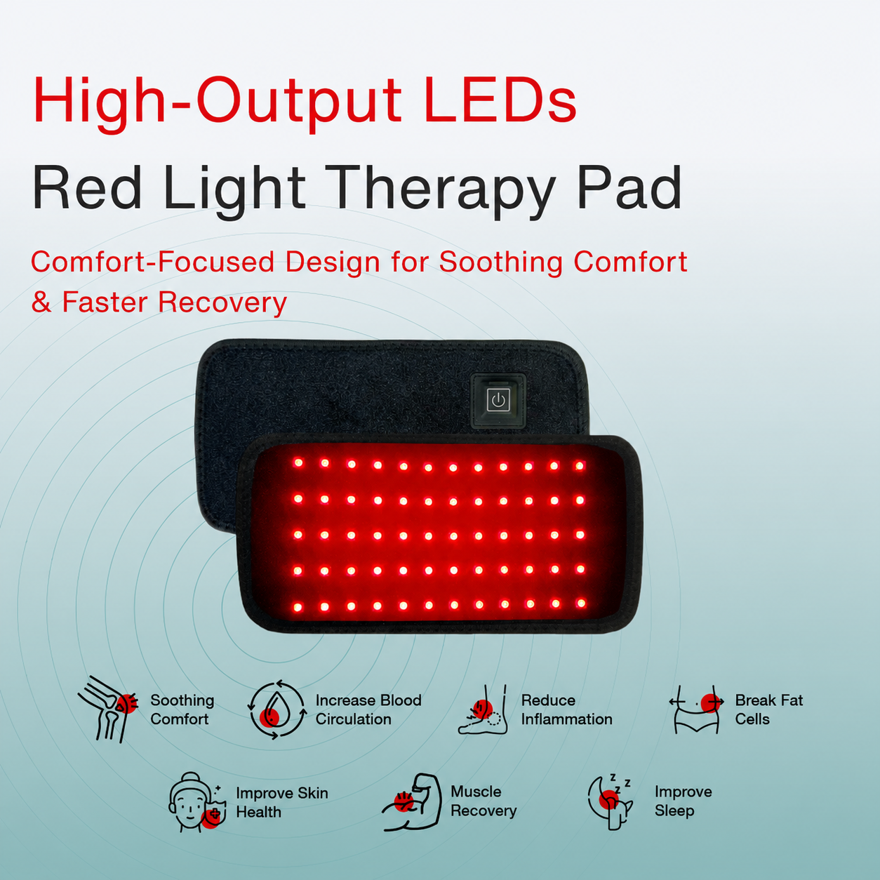 Vyalight portable red light heat comfort pad